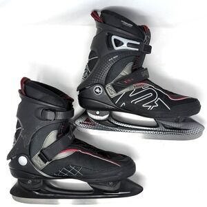 K2 Moto Ice F.I.T. Mens Ice Skates Black Red US 11.5 EU 45 Thinsulate Exo Tech‎